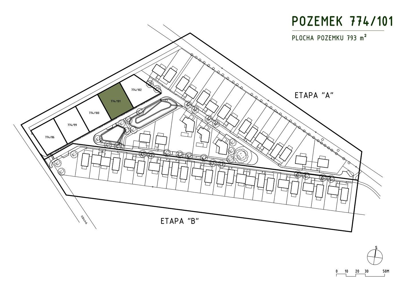 Pozemek pro bydlení, 793 m²
