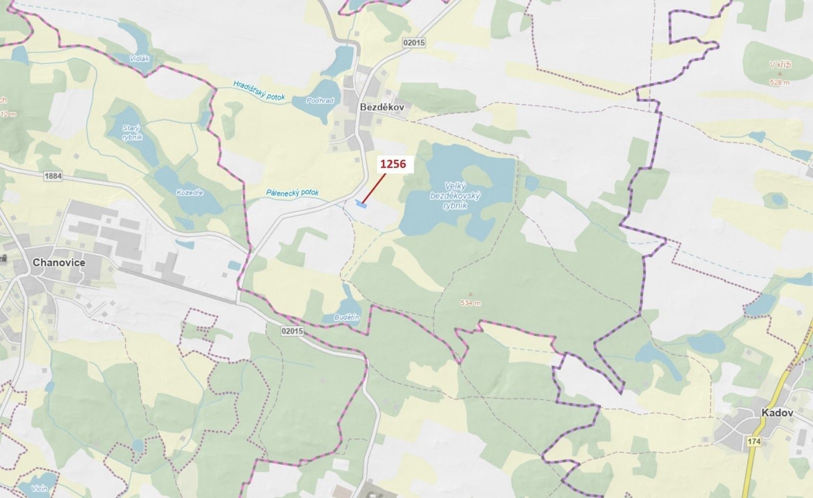 Les, 1 284 m²
