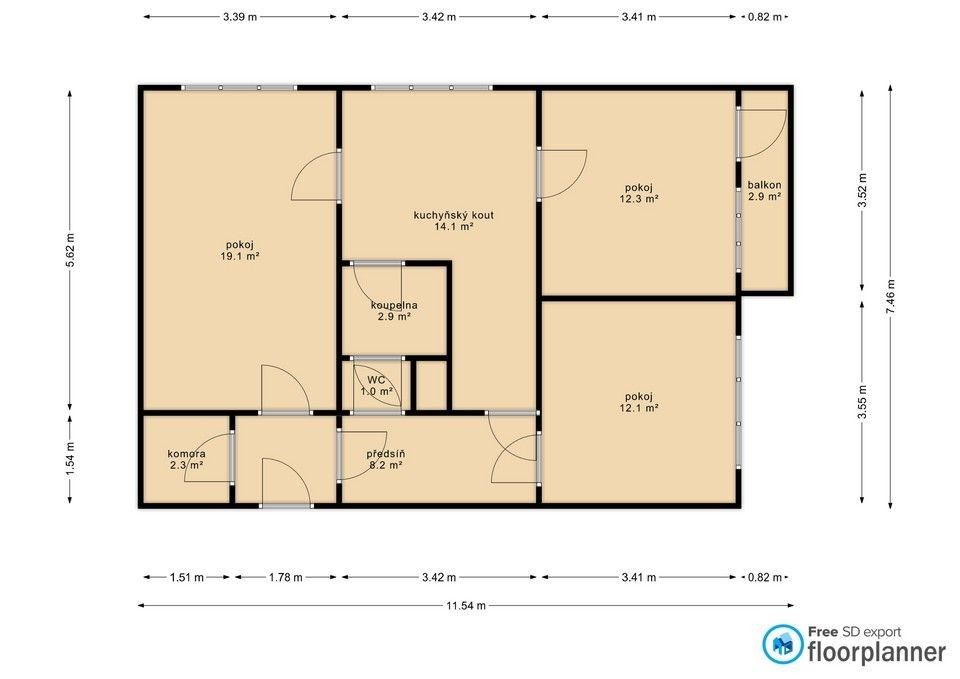 3+1, Počernická, Praha - Malešice, 71 m² - 2