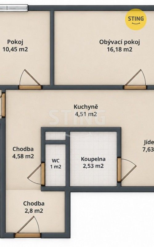Byt 2+1 · 52 m² · Dolní, Bruntál - 3