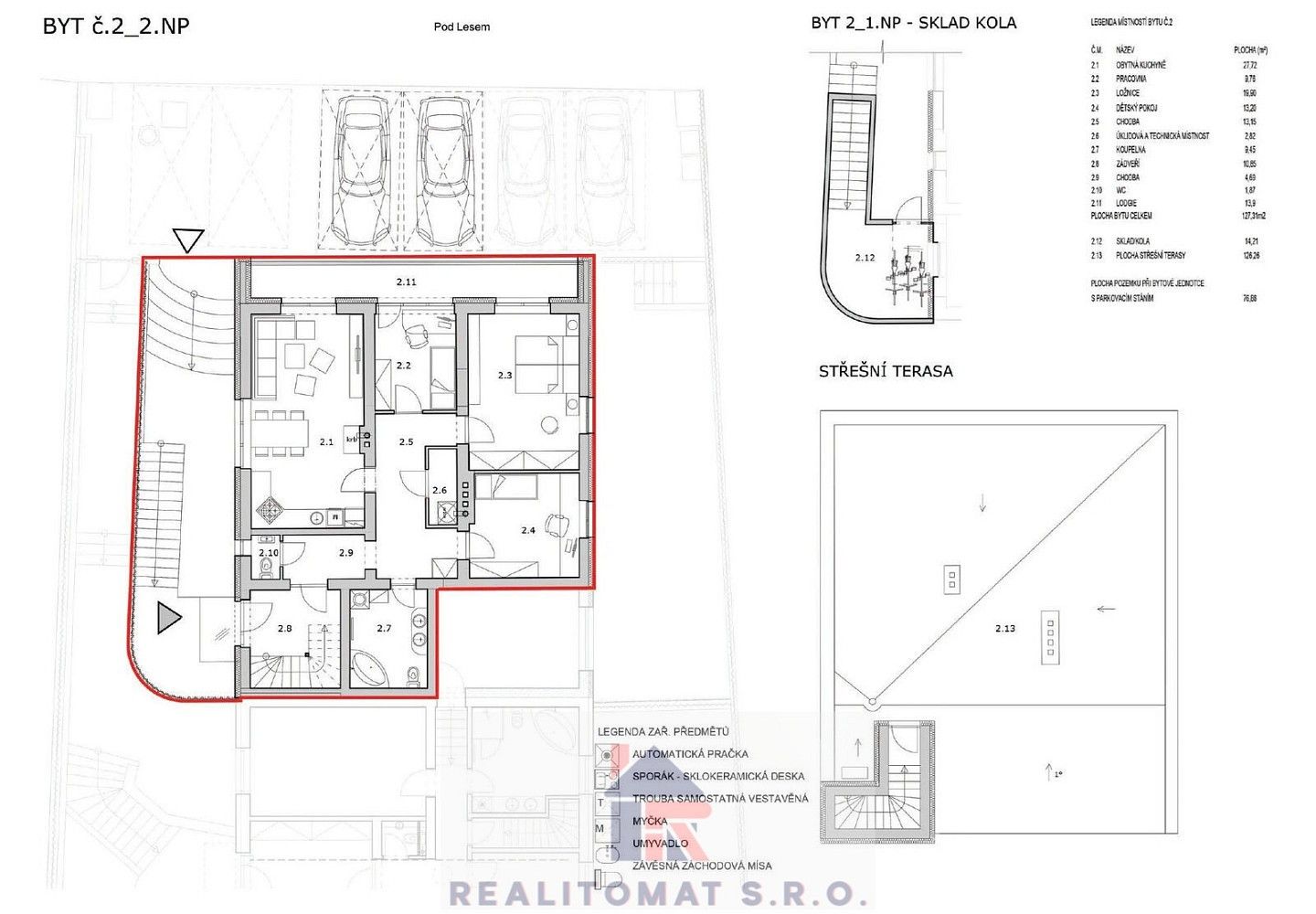 Byt 4+kk · 343 m² · Pod lesem, Praha 4 - Komořany - 3