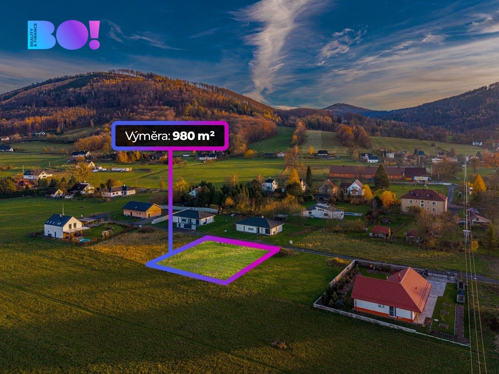 Pozemky pro bydlení, Komorní Lhotka, 980 m²
