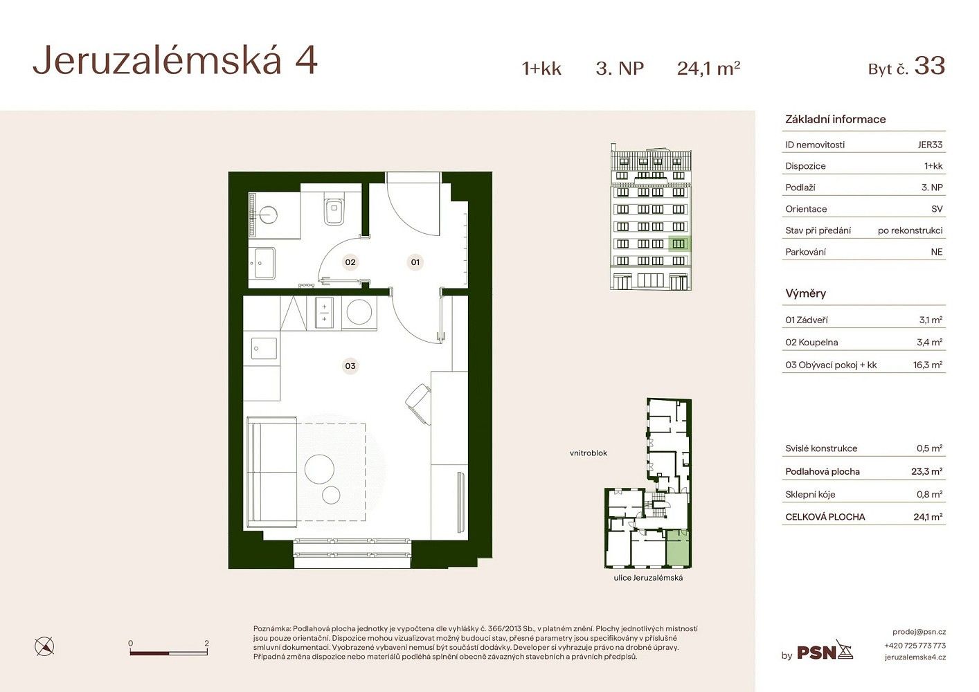 1+kk, Praha - Nové Město, okres Praha 1, Hlavní město Praha, 23 m² - 2