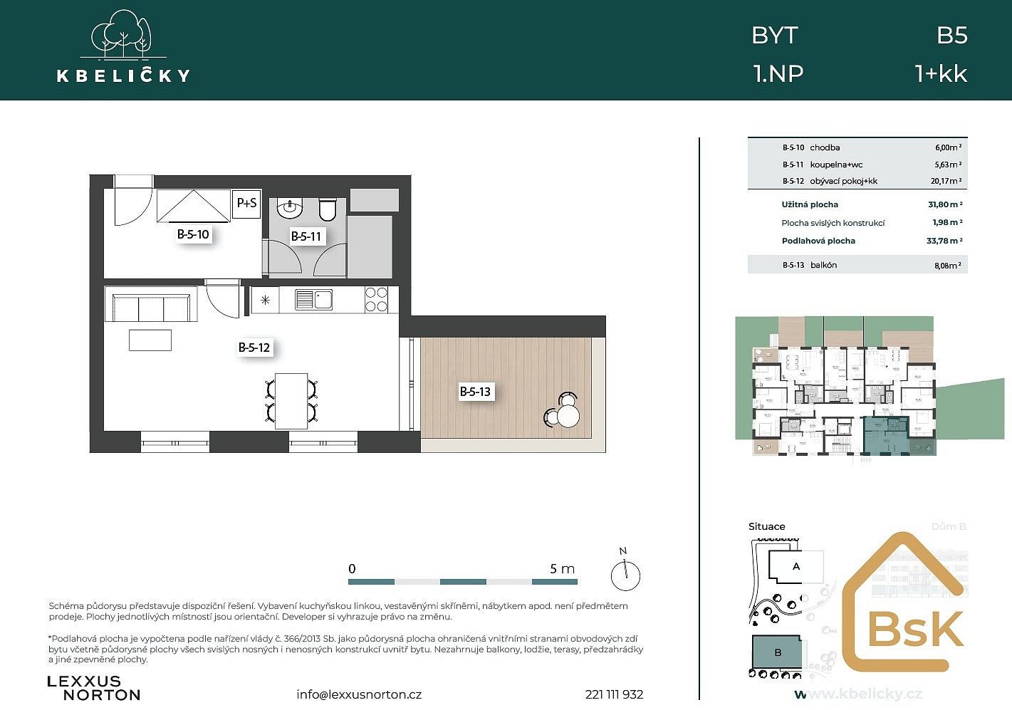 Byt 1+kk · 32 m² · Generála Bočka, Praha 9 - Kbely - 3