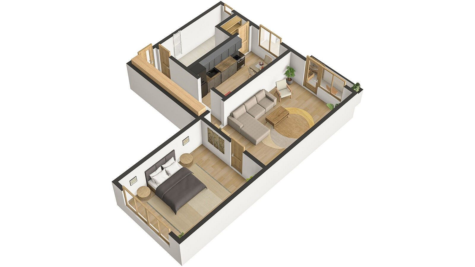 Byt 2+1 · 66 m² · Lorencova, Zlín - 3