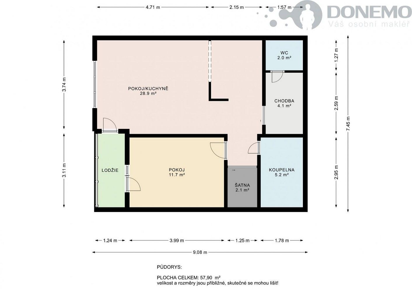 Byt 2+kk · 57 m² · Olomouc - Povel, Olomoucký kraj - 3