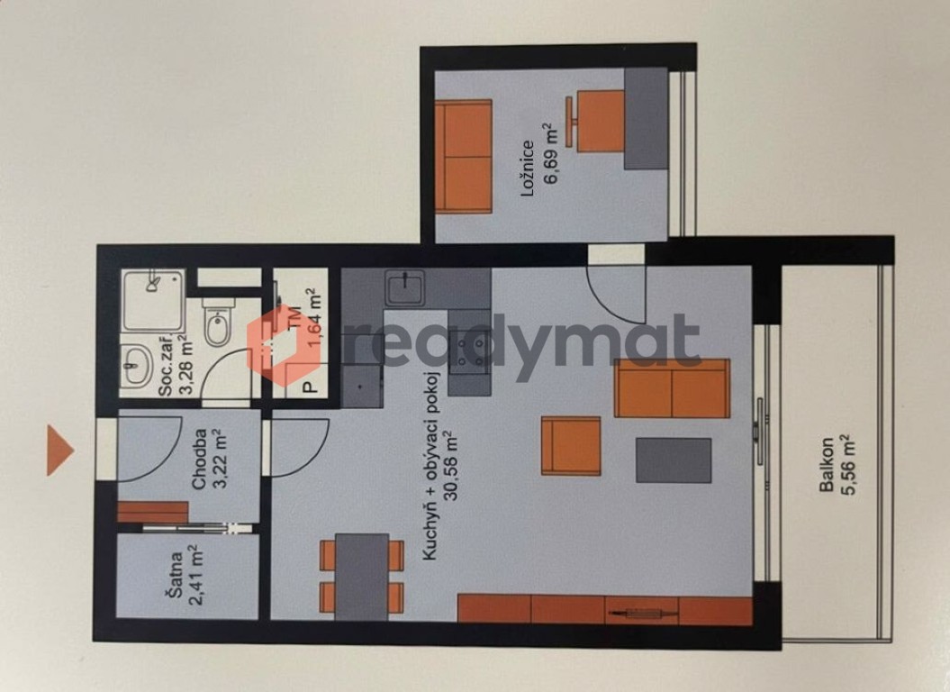 Byt 2+kk · 49 m² · Hodonín - 3