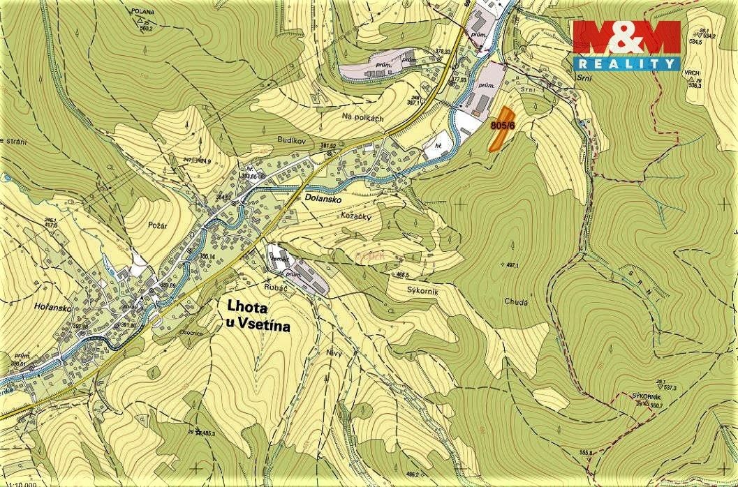 Prodej pozemek pro bydlení - Vsetín, 755 01