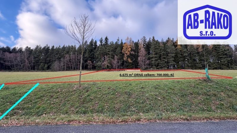Zemědělský pozemek, 6 675 m²