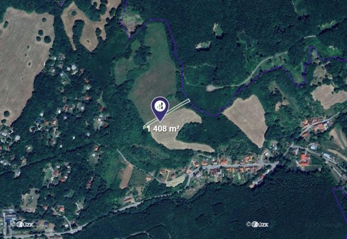 Prodej louka - Nová Lhota, 1 408 m²