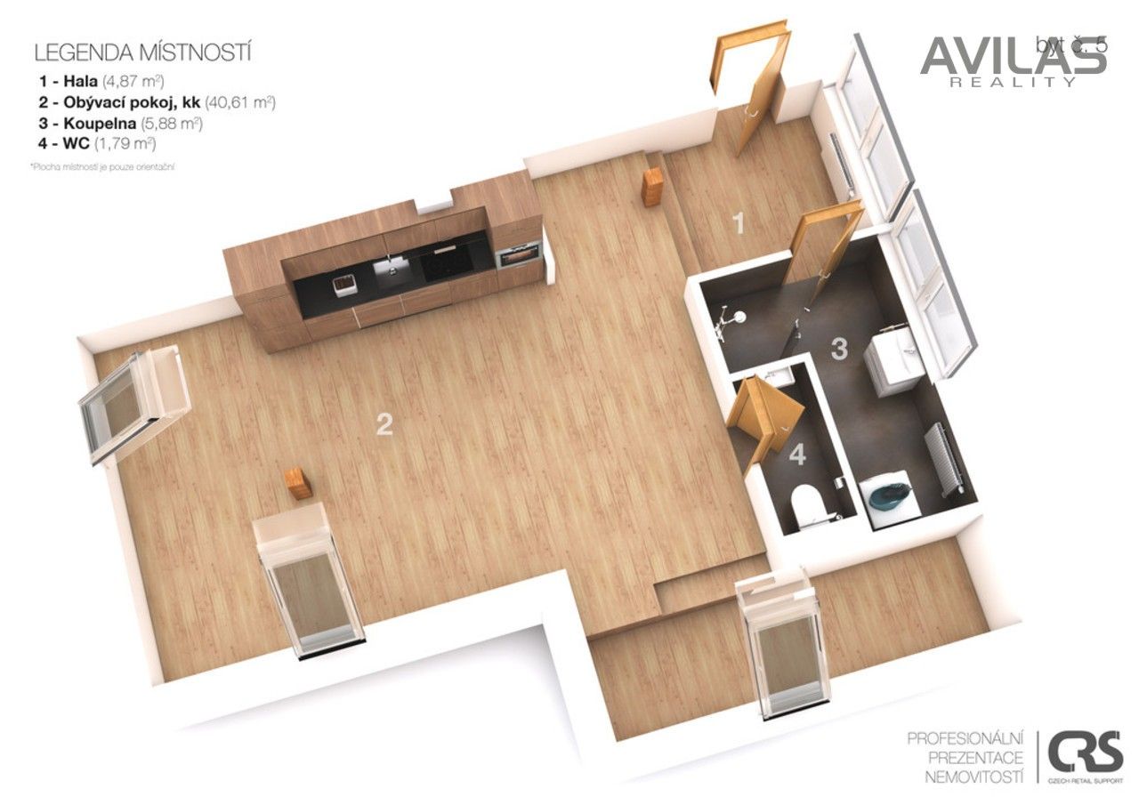 1+kk, Klusáčkova 10, Týnec nad Sázavou, 45 m² - 2