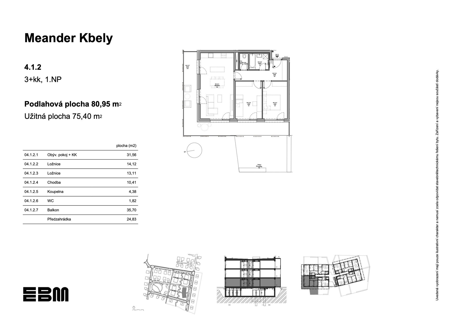 Prodej byt 3+kk - K Vinoři, Praha Kbely, 81 m² - 5