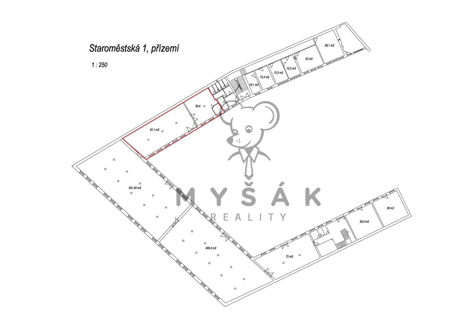Pronájem sklad - Hradební 351, České Budějovice 1, 122 m² - 2