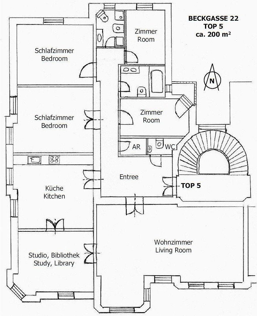 6+kk a více, Beckgasse 22 Wien 13. Bezirk Wien 1130, 200 m² - 2