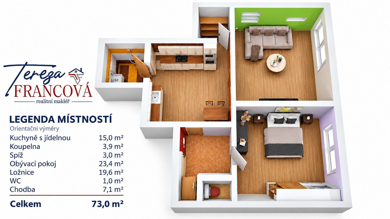 Byt 2+1 · 73 m² · Pernštýnské nám., Prostějov - 3