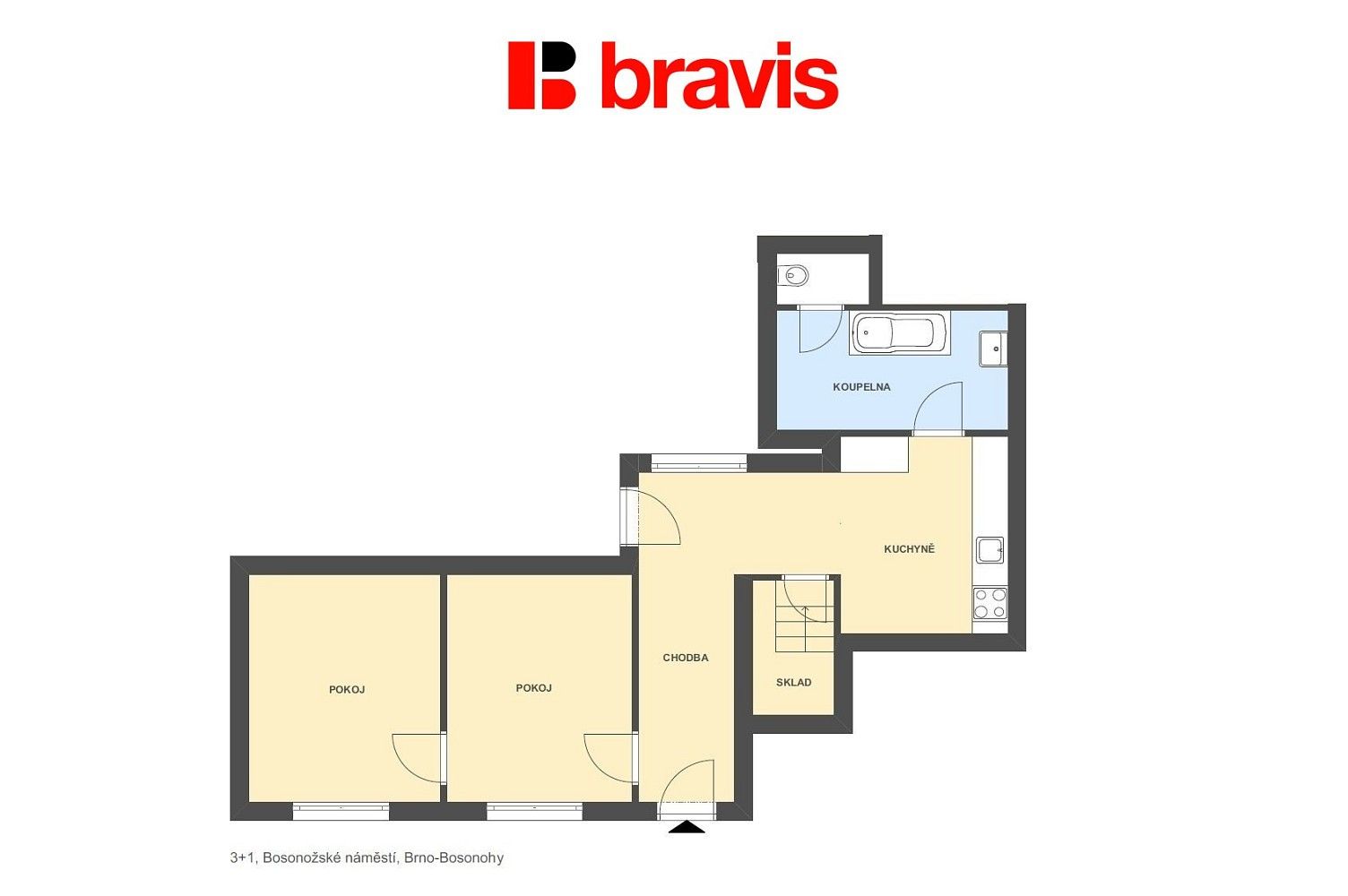 2+1, Brno - Bosonohy, okres Brno-město, Jihomoravský kraj, 98 m² - 2