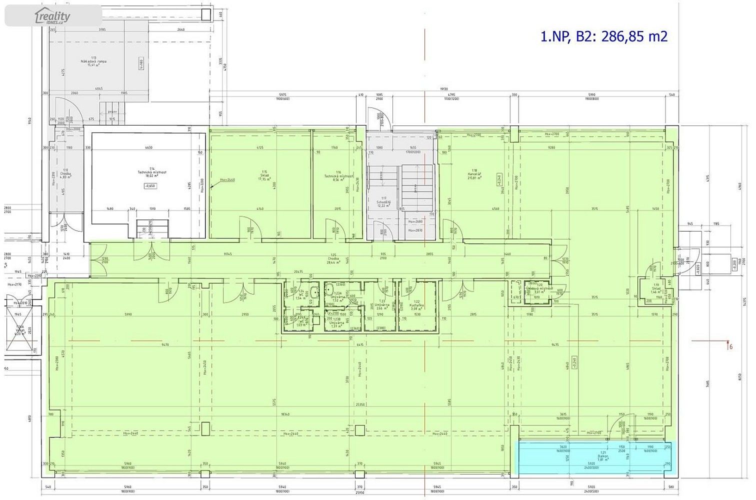 Pronájem sklad - Praha - Prosek, okres Praha 9, Hlavní město Praha, 287 m² - 5