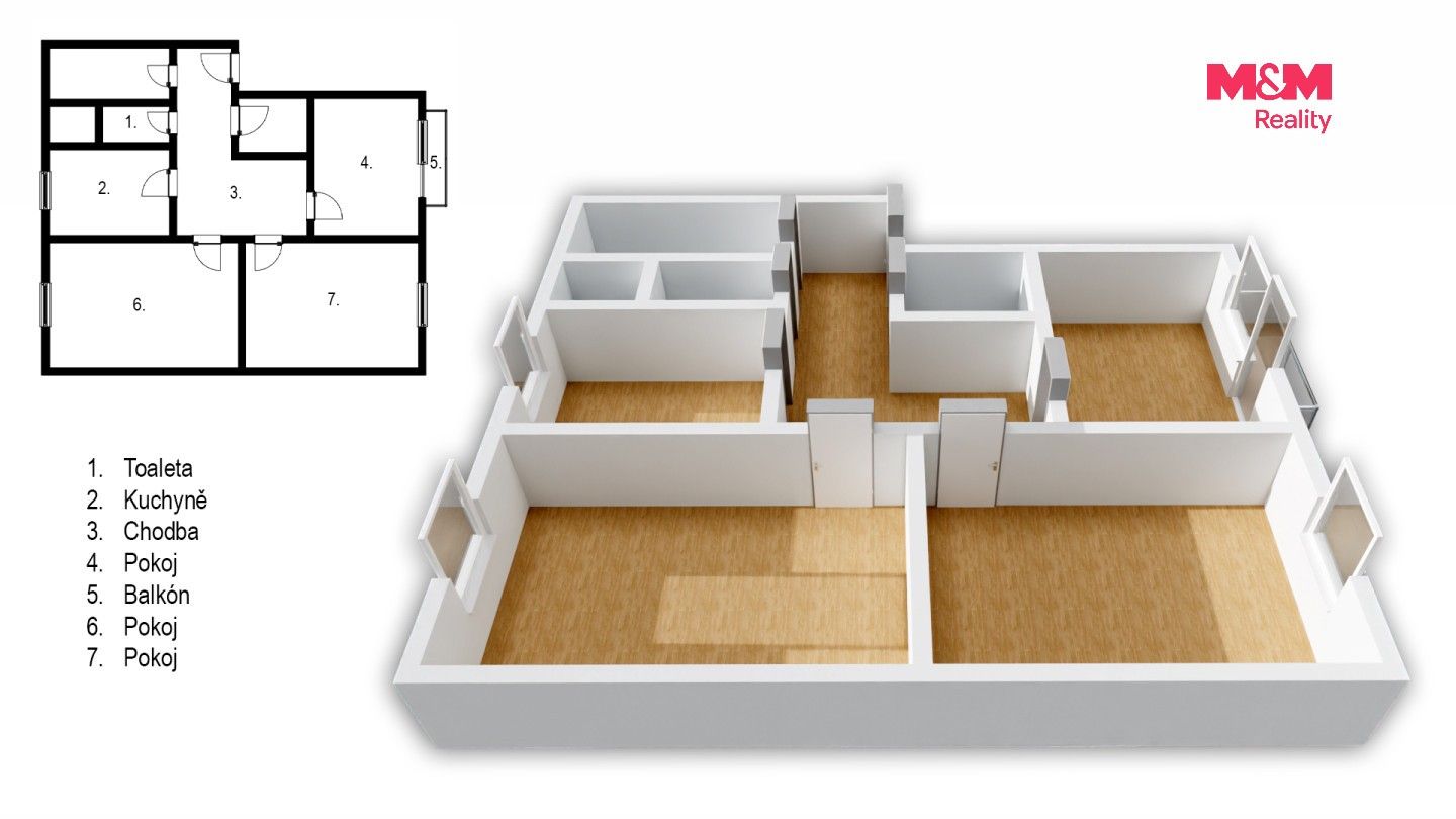 Byt 3+1 · 79 m² · Nerudova, Kostelec nad Orlicí - 4