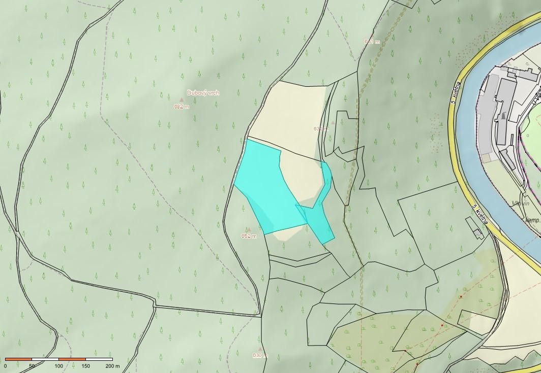 Prodej zemědělský pozemek - náměstí Svornosti, Český Krumlov, 16 536 m²