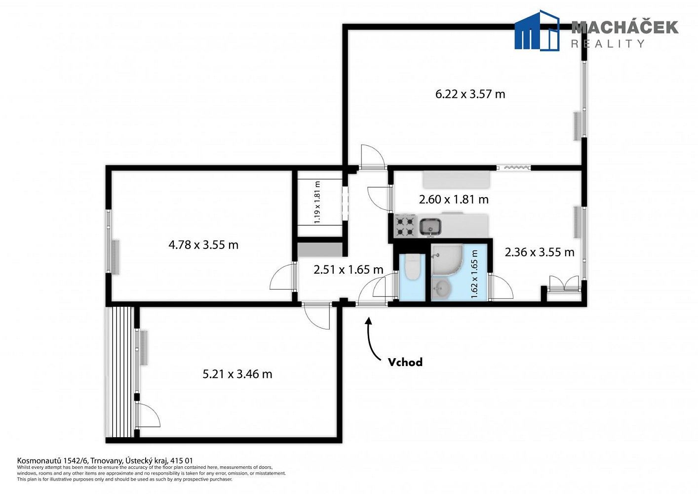 3+1, Teplice - Trnovany, Ústecký kraj, 83 m² - 2