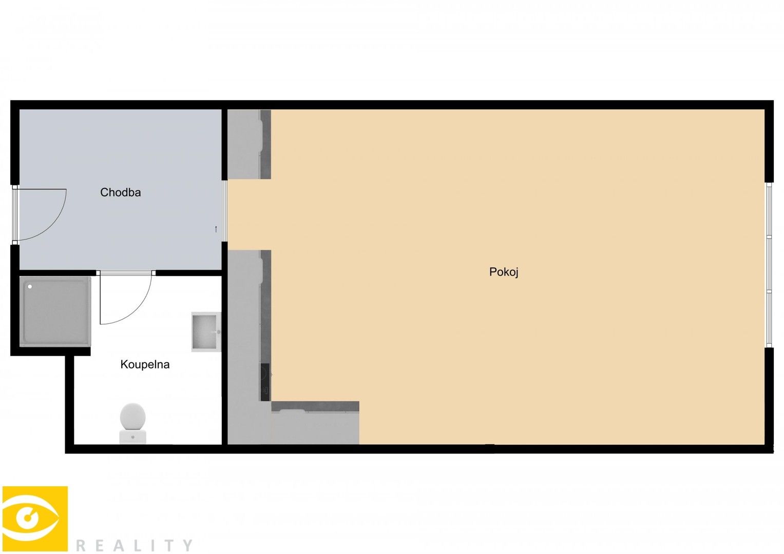 Pronájem byt 1+kk - Nemocniční, Plzeň Jižní Předměstí, 33 m² - 2