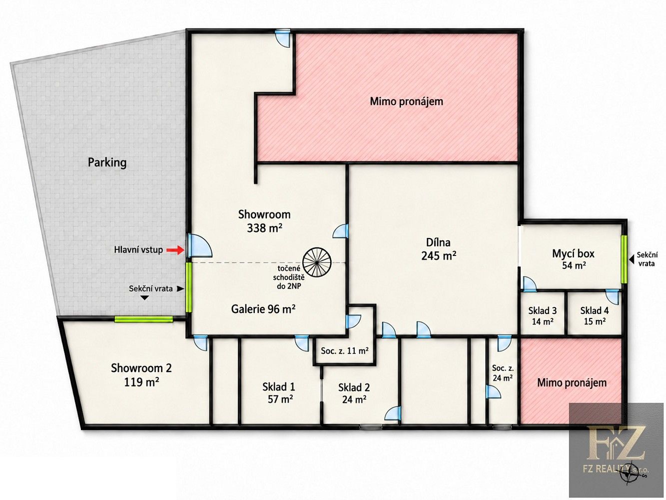 Obchodní prostory · 996 m² · Tábor, Jihočeský kraj - 3