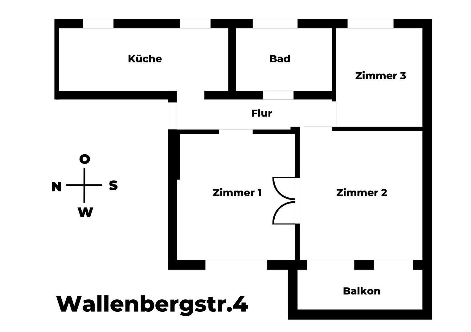 3+1, Wallenbergstrasse 2 Berlin Wilmersdorf Berlin 10713, 66 m² - 2