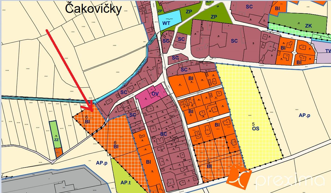 Prodej pozemek pro bydlení - Čakovičky, okres Mělník, Středočeský kraj - 2