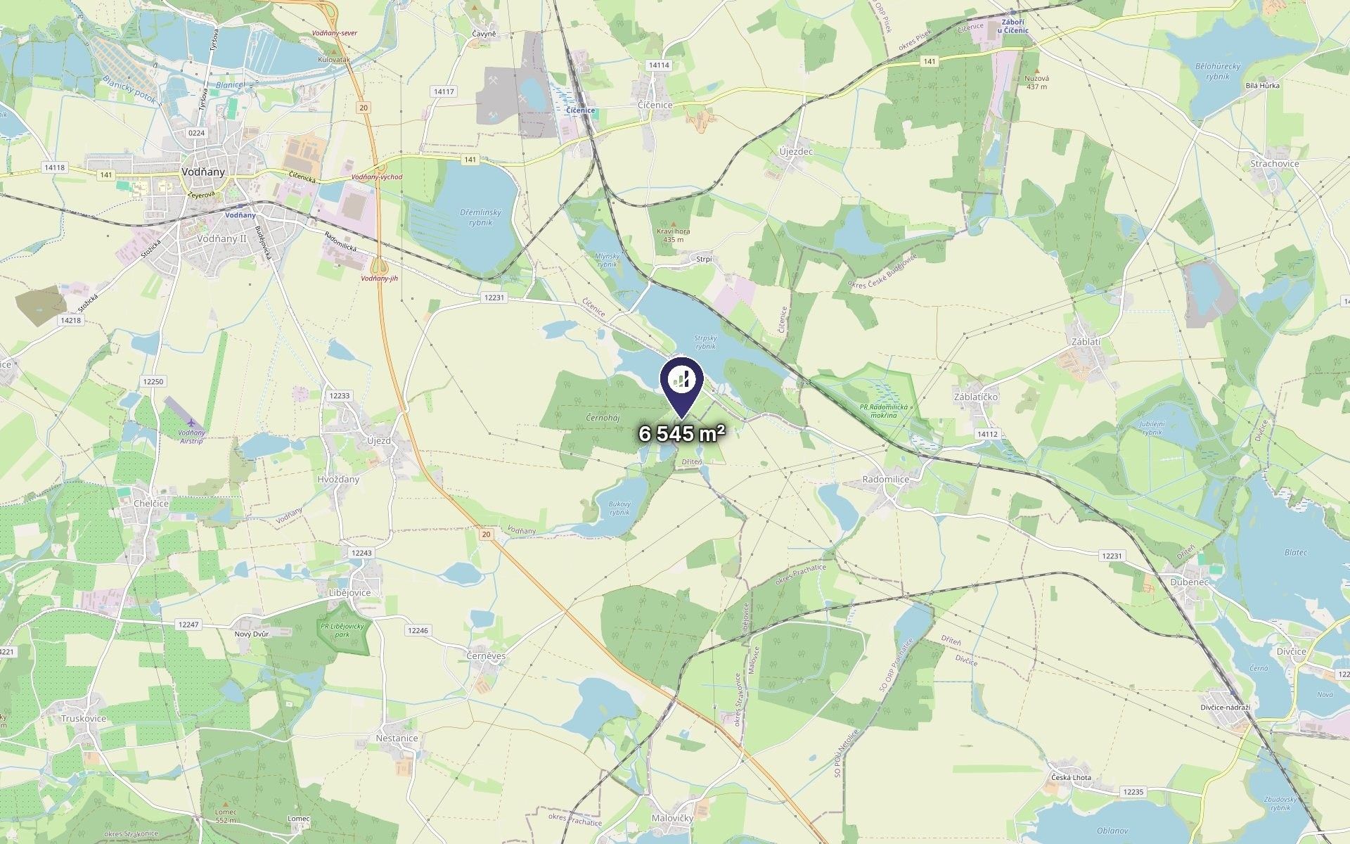 Louka · 1 870 m² · Dříteň - 3