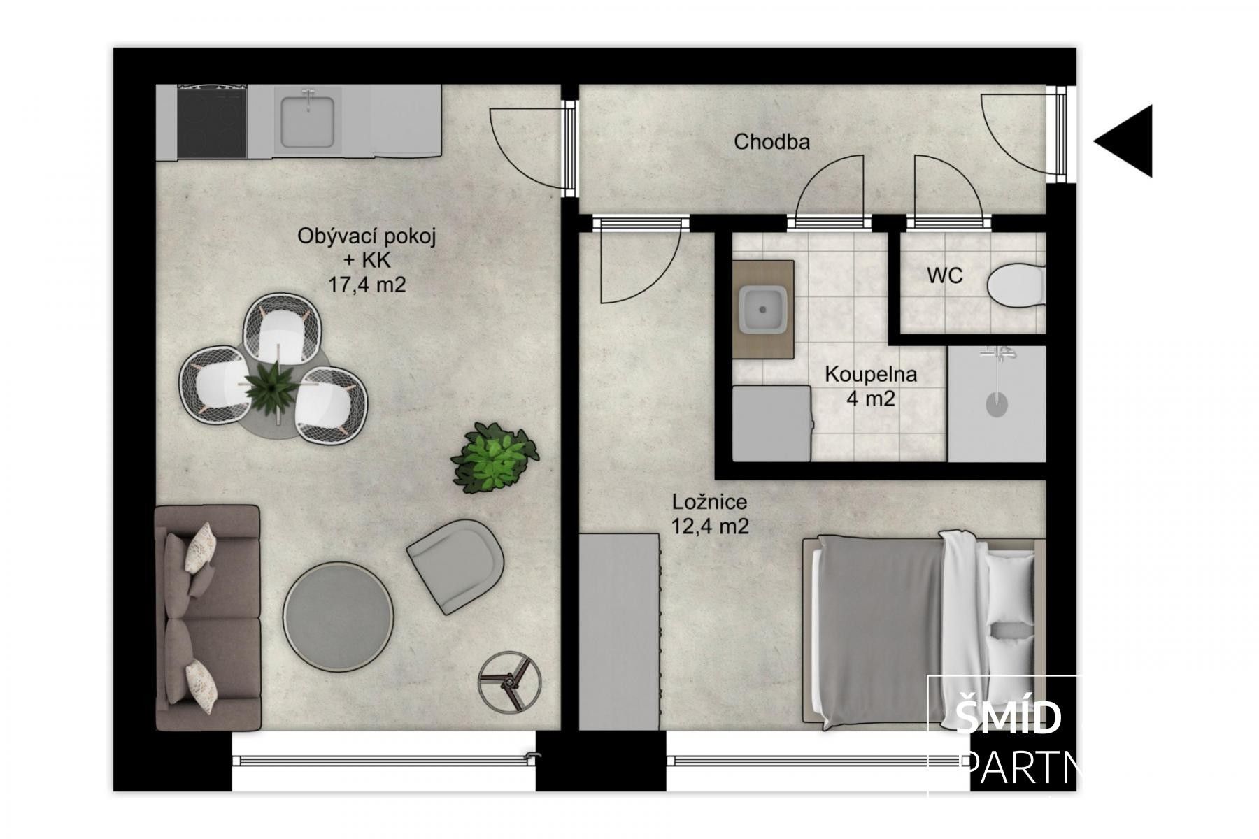 2+kk, Štefánikova  , Kutná Hora, 38 m²