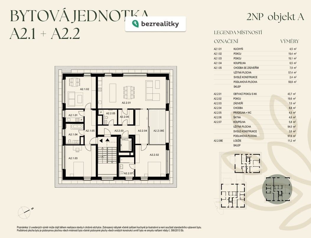 4+kk, U starého židovského hřbitova 3293, Praha Smíchov, 157 m² - 2