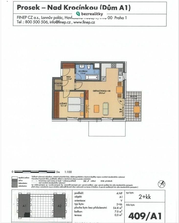 Byt 2+kk · 55 m² · Prosecká, Praha - 4