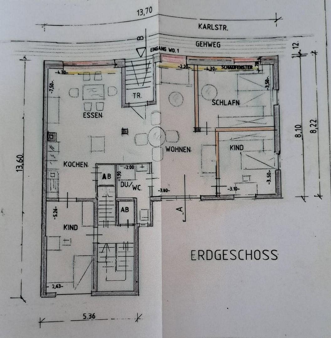 4+1, Karlstr. 10, , Bádensko-Württembersko, 105 m² - 2