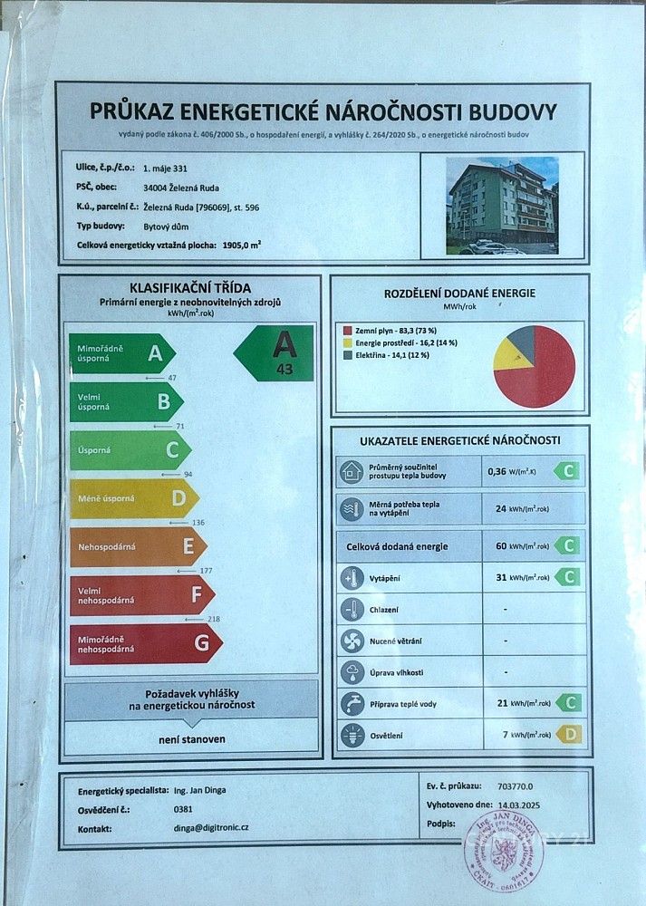Prodej byt 3+1 - 1. máje, Železná Ruda, okres Klatovy, 71 m² - 5