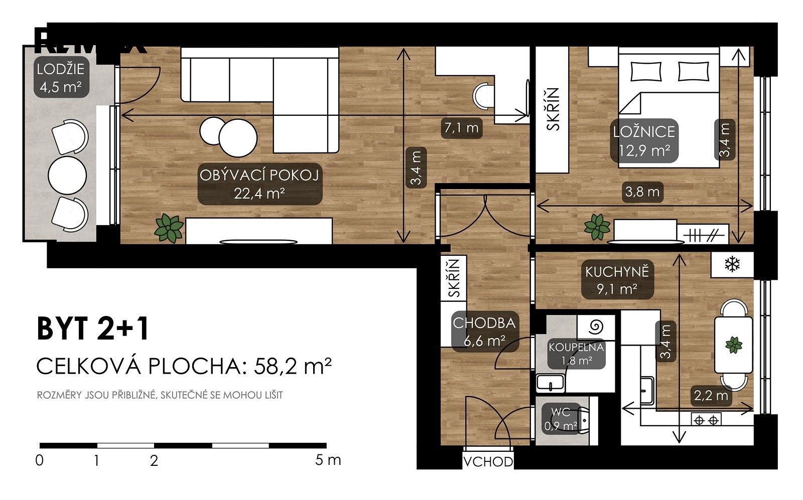 Prodej byt 2+1 - Bohumín - Nový Bohumín, okres Karviná, Moravskoslezský kraj, 58 m² - 2