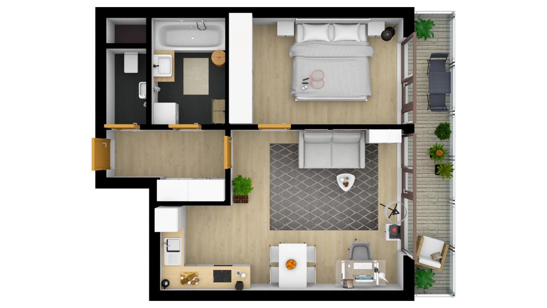 2+kk, Křižíkova, Praha 8 - Karlín, 54 m² - 2