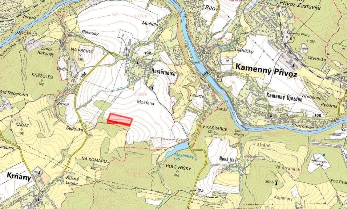 Prodej pozemek pro bydlení - Kamenný Přívoz, 252 82