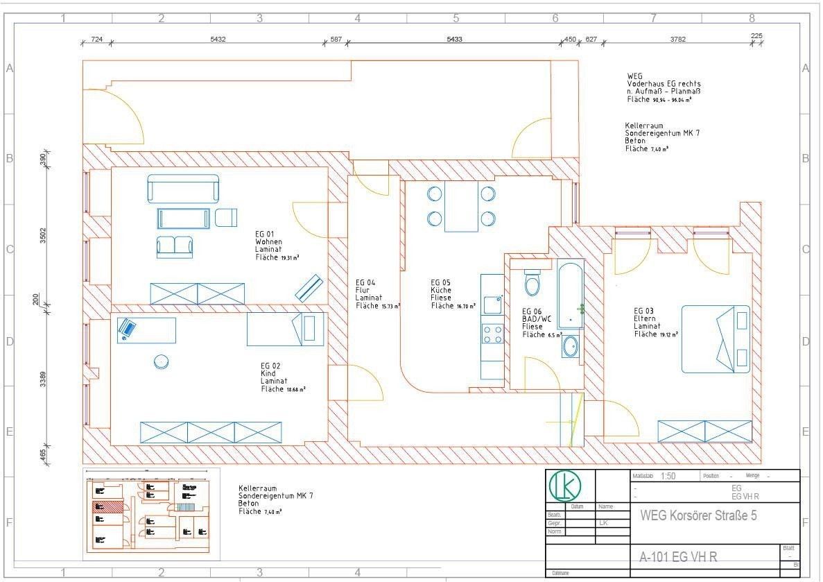 3+1, Berlin Prenzlauer Berg Berlin 10437, 91 m² - 1