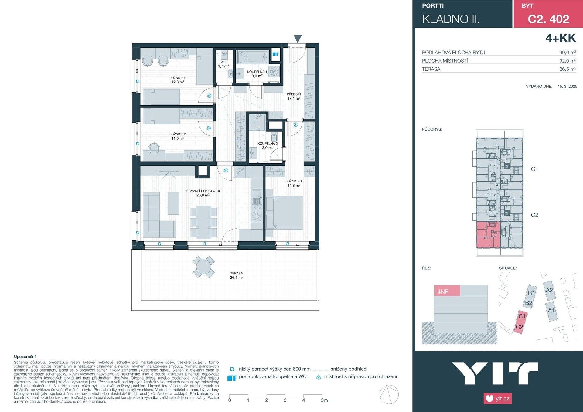 Prodej byt 4+kk - Ke stadionu, Kladno, 92 m²