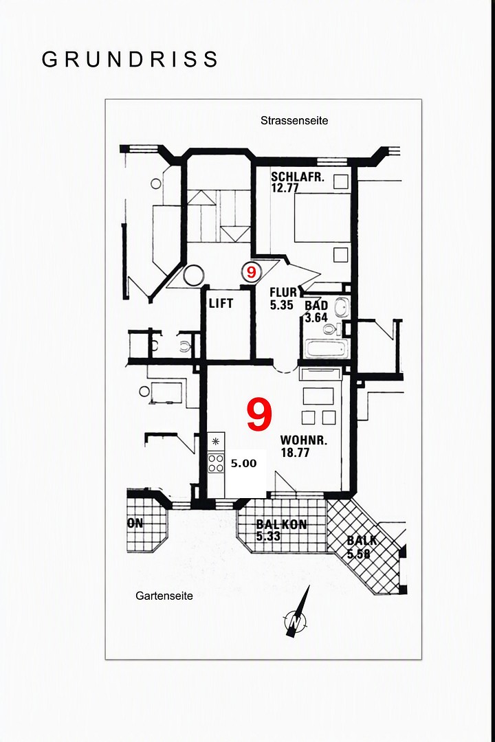 2+1, Birnauer Straße 17 München Schwabing Bayern 80809, 51 m² - 2