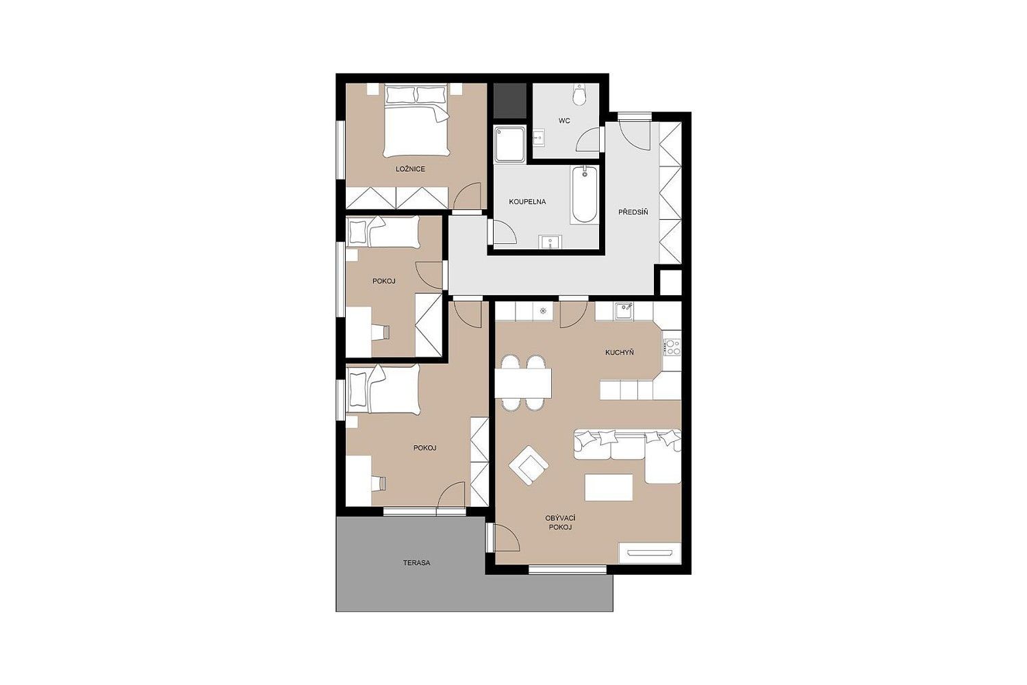 Byt 4+kk · 104 m² · Zvěřinova, Praha 3 - Strašnice - 3