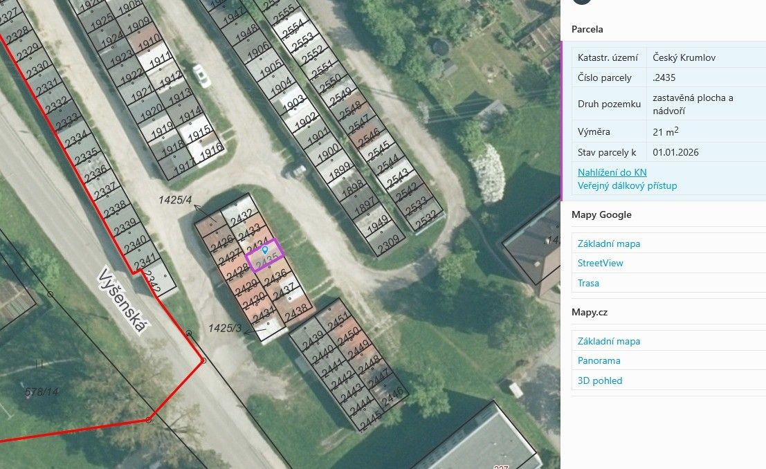 Garáže, Český Krumlov, 381 01