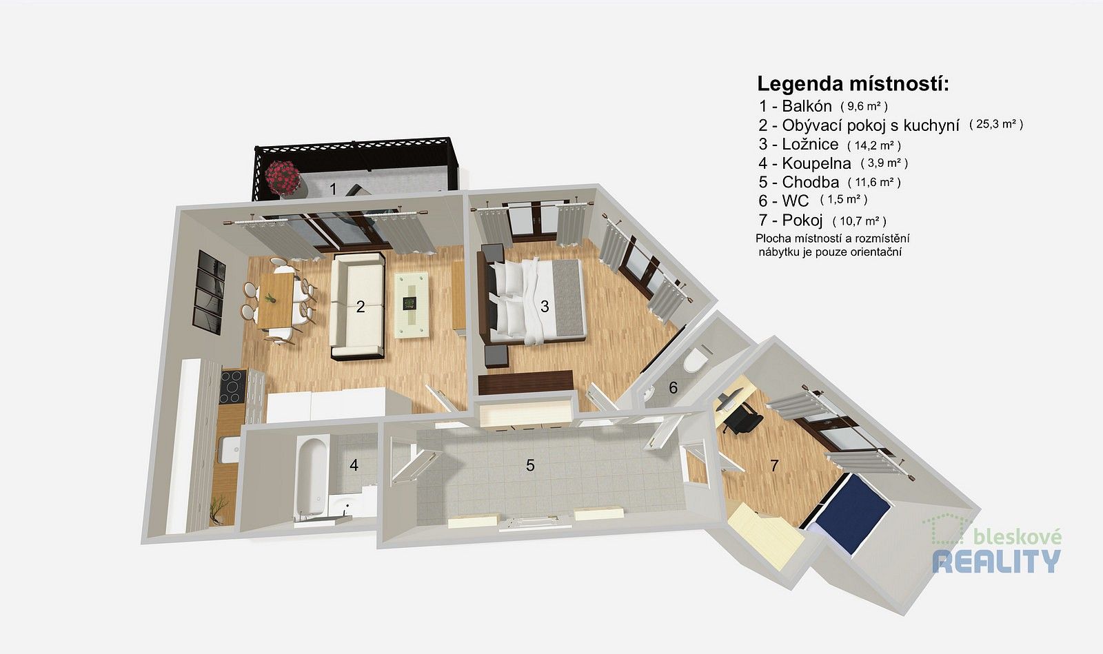 3+kk, Kolmanova, Praha 4 - Modřany, 69 m² - 2