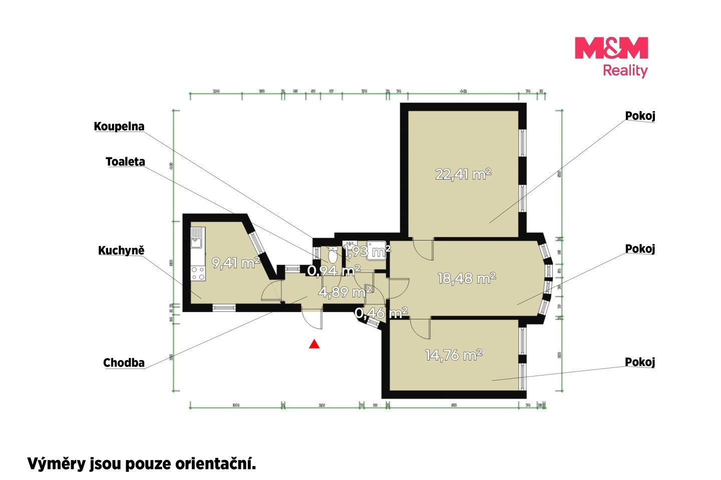 Pronájem byt 3+1 - Sedláčkova, Plzeň, 74 m² - 2