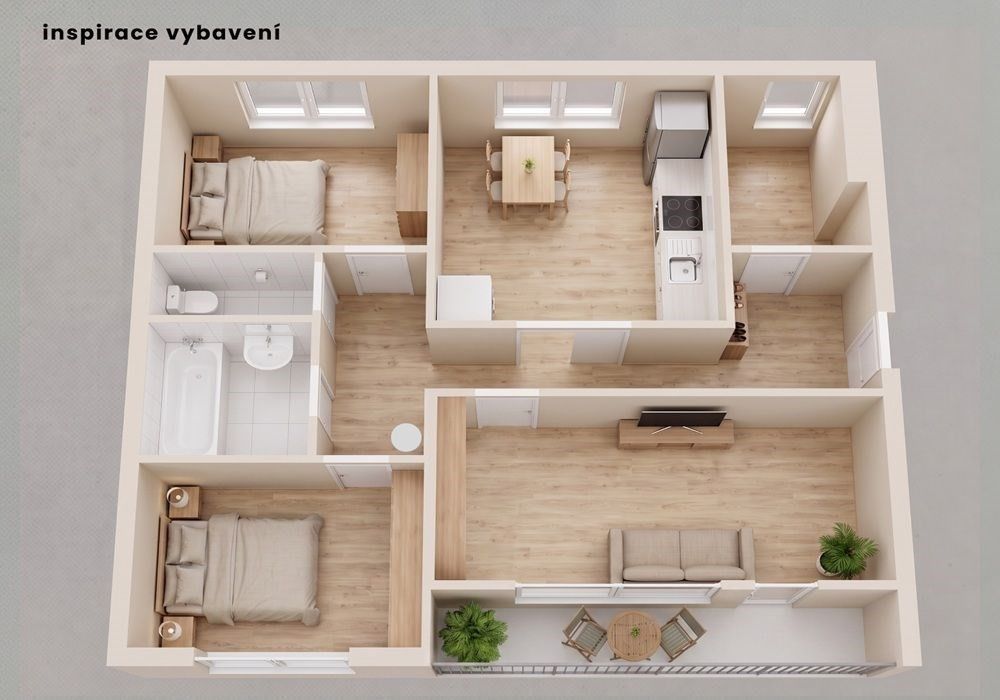 Byt 3+1 · 86 m² · Luční 513, Kdyně - 3