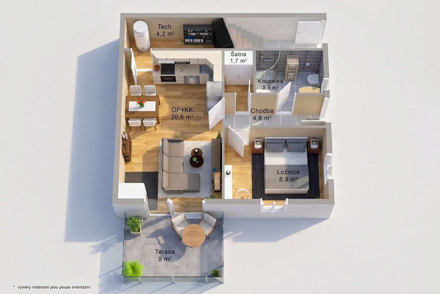 2+kk, Popovice, okres Uherské Hradiště, 53 m² - 2