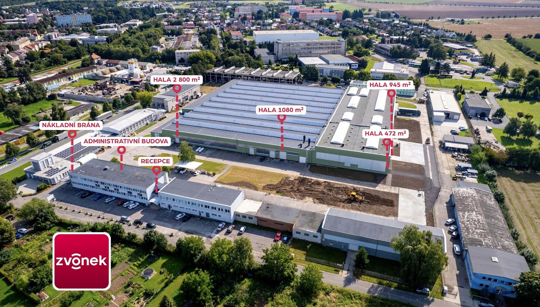 Sklady, Samostatnost, Holešov, okres Kroměříž, 2 800 m² - 1