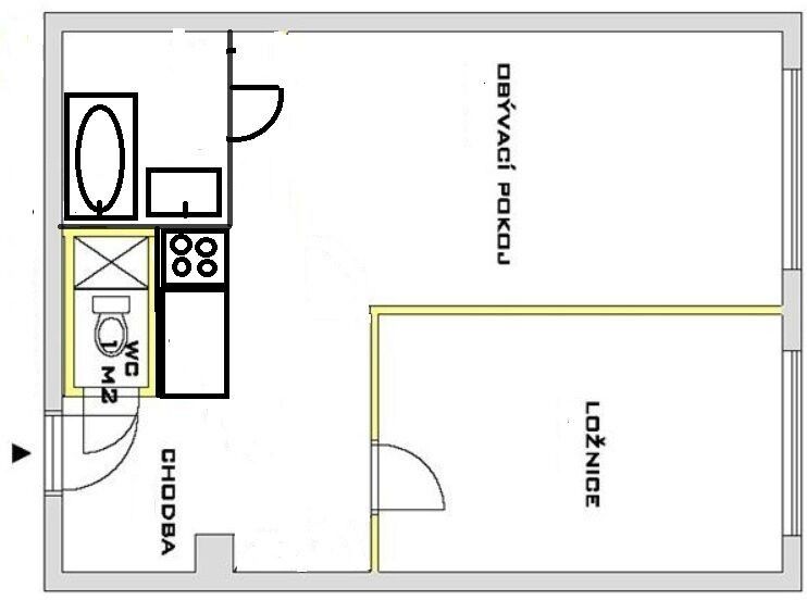 Pronájem byt 2+kk - Kosmická, Praha, 45 m²