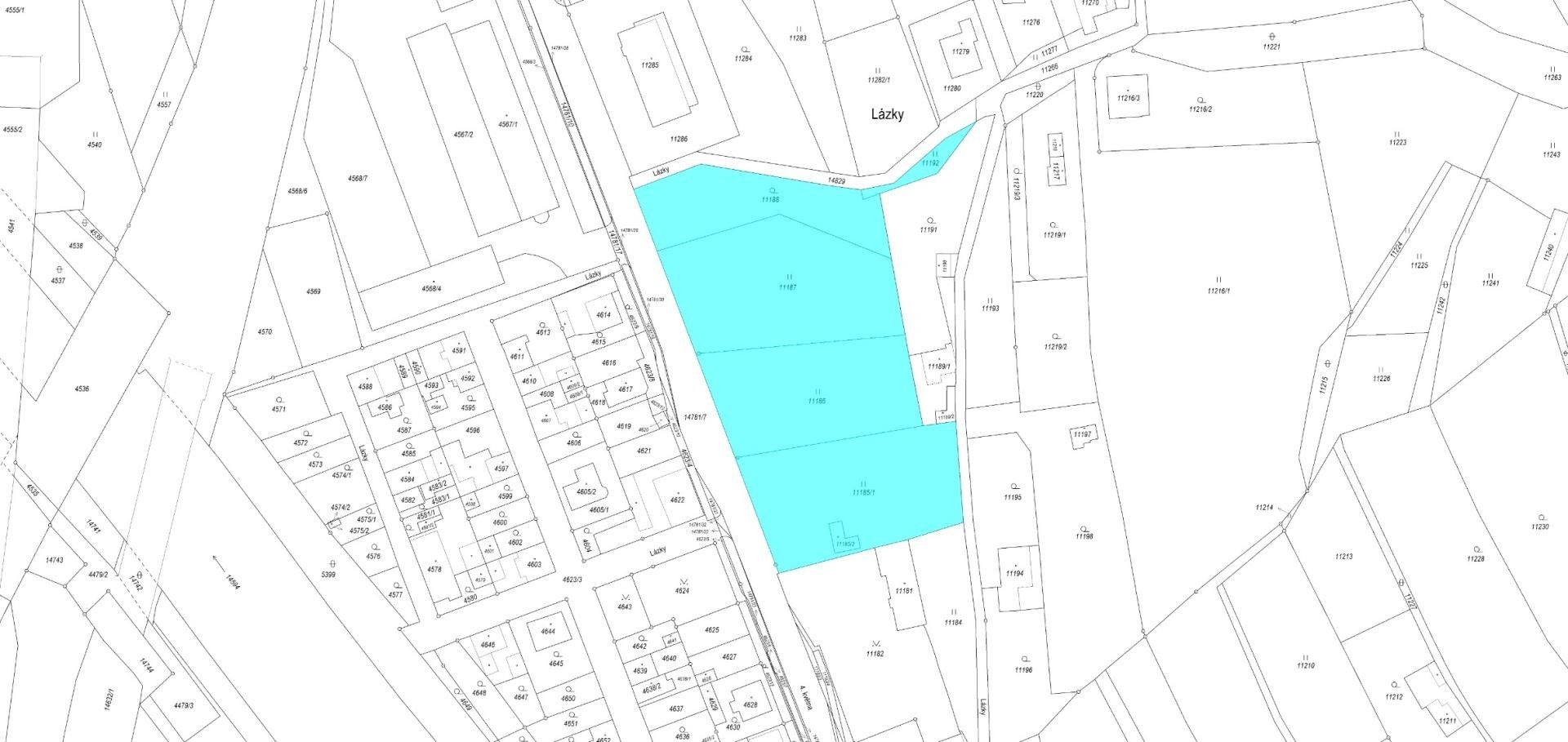 Prodej komerční pozemek - Lázky, Vsetín