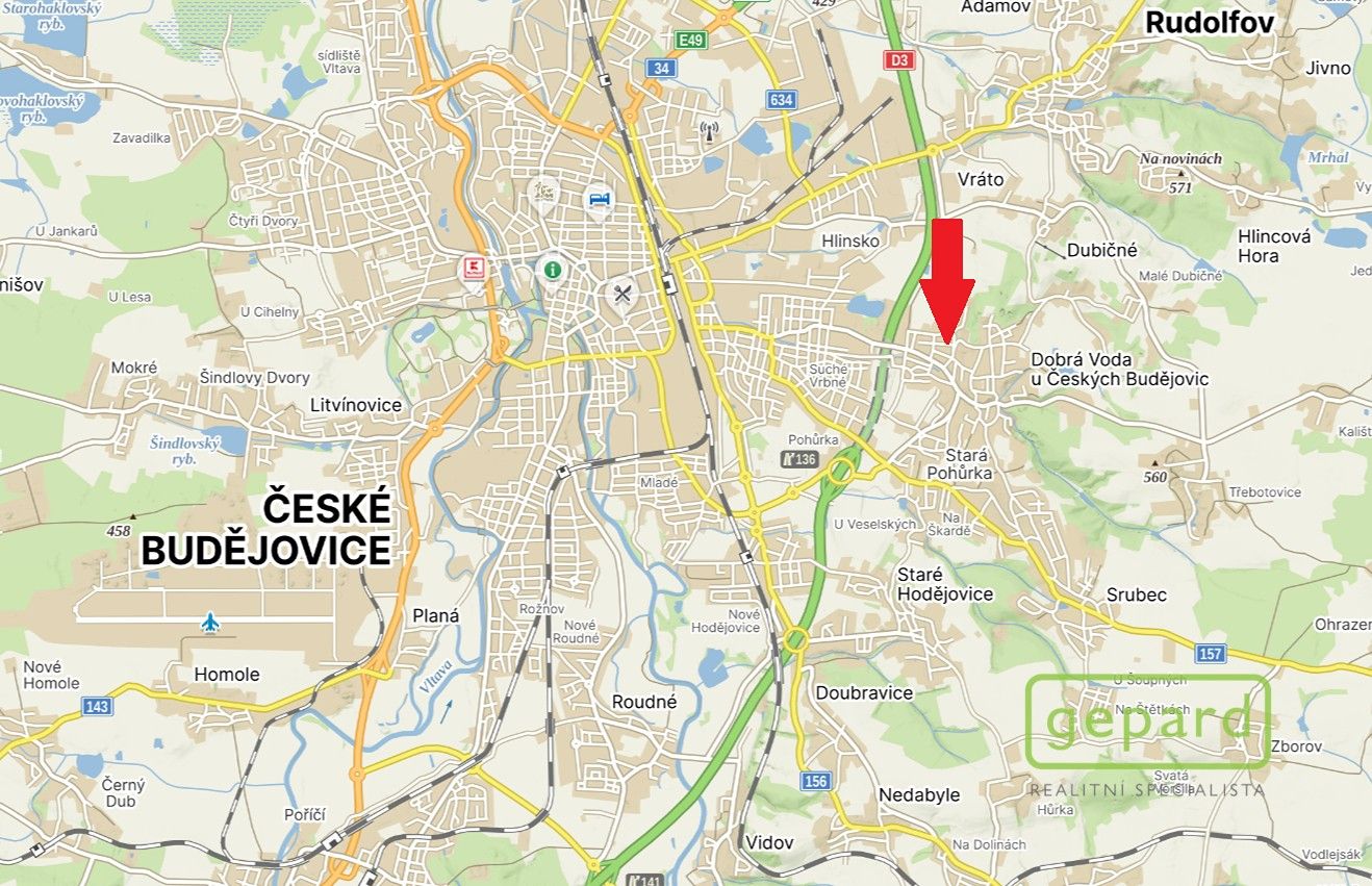 Prodej pozemek pro bydlení - Trávní, Dobrá Voda u Českých Budějovic, 754 m²